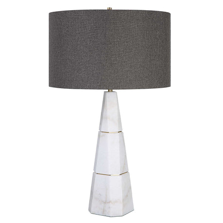 Citadel Marble Table Lamp - Dark Gray / White by Uttermost - View 4