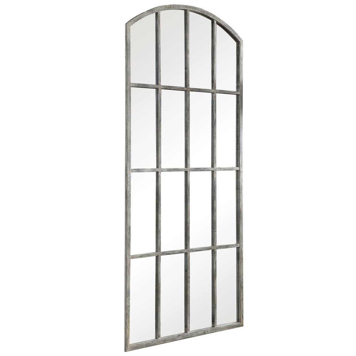Amiel Arched Mirror Ivory - Silver / White by Uttermost - View 3
