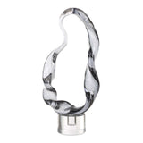 Luminous Twist Glass Sculpture - Black / White by Uttermost - View 1