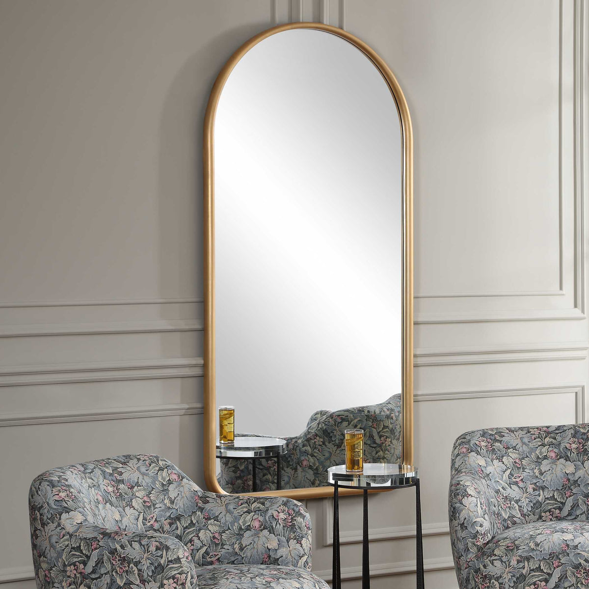 Marvell Arch Mirror - Gold by Uttermost - View 3