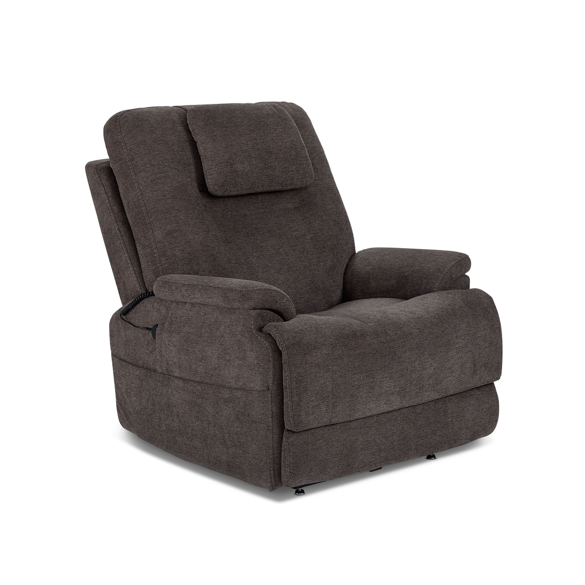 Zecliner Model 2+ Power Lift Recliner With Power Headrest, Lumbar, Heat & Massage - Umber Gray | Flexsteel