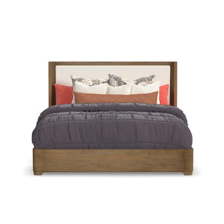 Normandy King Upholstered Bed - Light Brown | Flexsteel