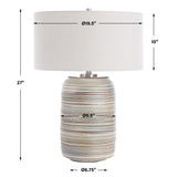 Prospect Ceramic Large Table Lamp - Gray by Uttermost - View 7