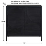 Beswick 2 Door Cabinet - Black by Uttermost - View 10
