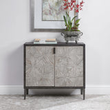 Laurentia 2 Door Accent Cabinet Black & Silver - Black / Silver by Uttermost - View 2