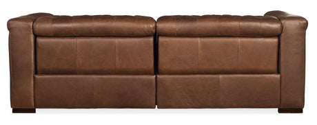 Savion 2 Over 2 Sofa With Power Recline & Power Headrest Saddlebag Lodge - Light Brown by Hooker Furniture - View 3