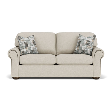 Preston Fabric Stationary Full Sleeper With Nailhead Trim | Flexsteel