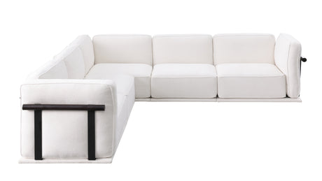 120' length , Fashionable modular sofa with iron and wood frame chenille sofa White ,uitable for living room - sold by Home Elegance USA