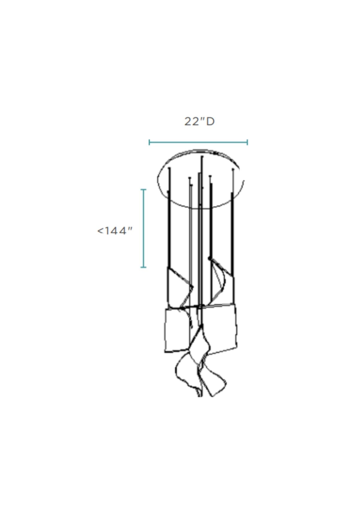 Acrylic Lace 5 Light Chandelier // Chrome  | Finesse -  Home Elegance USA
