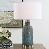 Dauphine Cracked Table Lamp Teal - Green by Uttermost - View 2