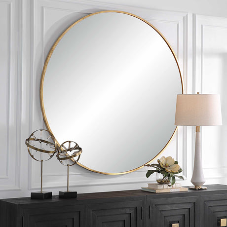 Junius Large Round Mirror - Gold / Silver by Uttermost - View 3