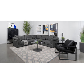 Tomasina Black 5-Piece Modular Sectional Sofa - sold by Home Elegance USA
