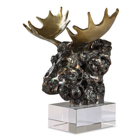 Moose Bust Bronze Sculpture by Uttermost - View 1