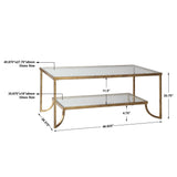 Katina Leaf Coffee Table - Gold by Uttermost - View 7