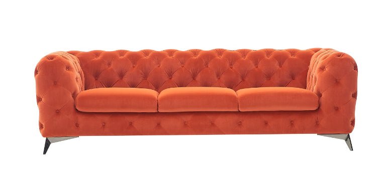 Divani Casa Delilah - Modern Orange Fabric Sofa - VGCA1546 - ORG - A - S - Home Elegance USA - 1