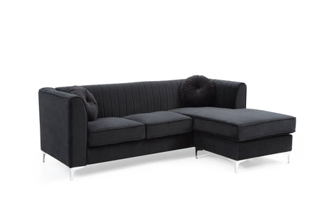 Delray G793B-SC Sofa Chaise ( 3 Boxes) , BLACK