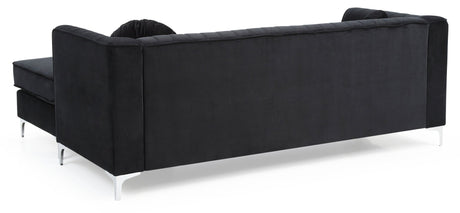 Delray G793B-SC Sofa Chaise ( 3 Boxes) , BLACK