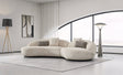 Delvan Contemporary Beige Fabric Right Facing Chaise Sectional Sofa | VIG Furniture | Seats Up to 5