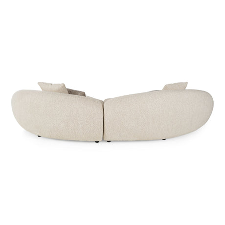 Delvan Contemporary Beige Fabric Right Facing Chaise Sectional Sofa | VIG Furniture | Seats Up to 5