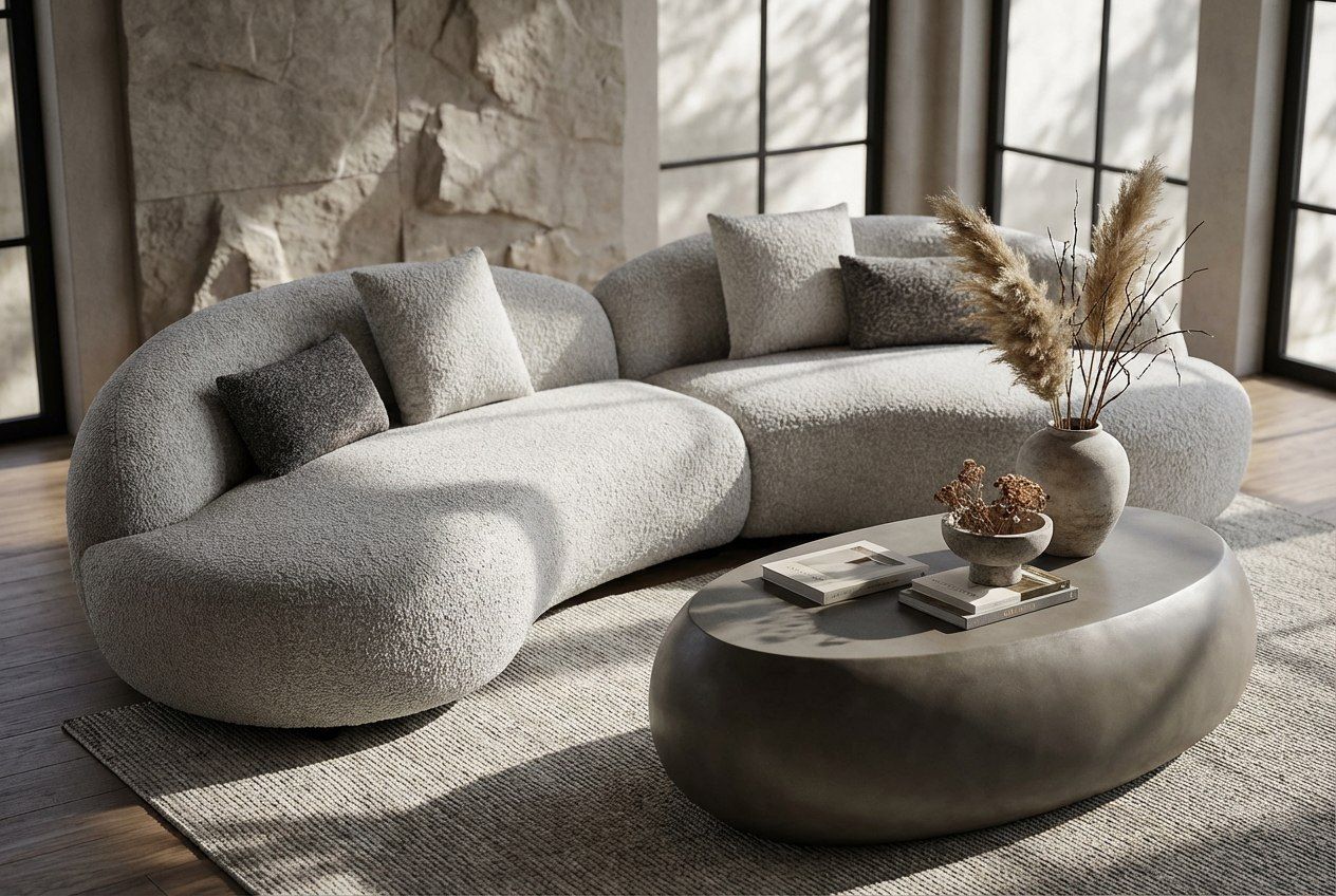Delvan Contemporary Beige Fabric Right Facing Chaise Sectional