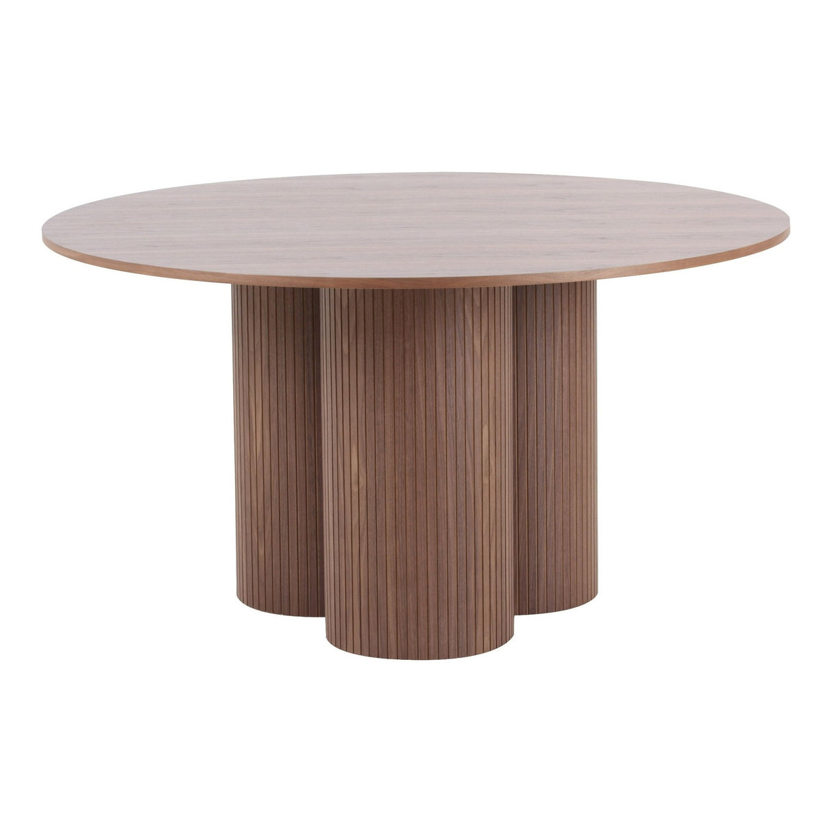 Depew - Mid-Century Modern Walnut Round Dining Table - View Image 1