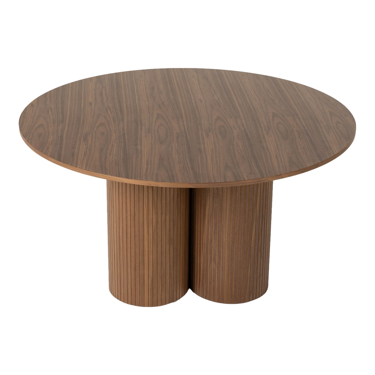 Modrest Depew - Mid-Century Modern Walnut Round Dining Table