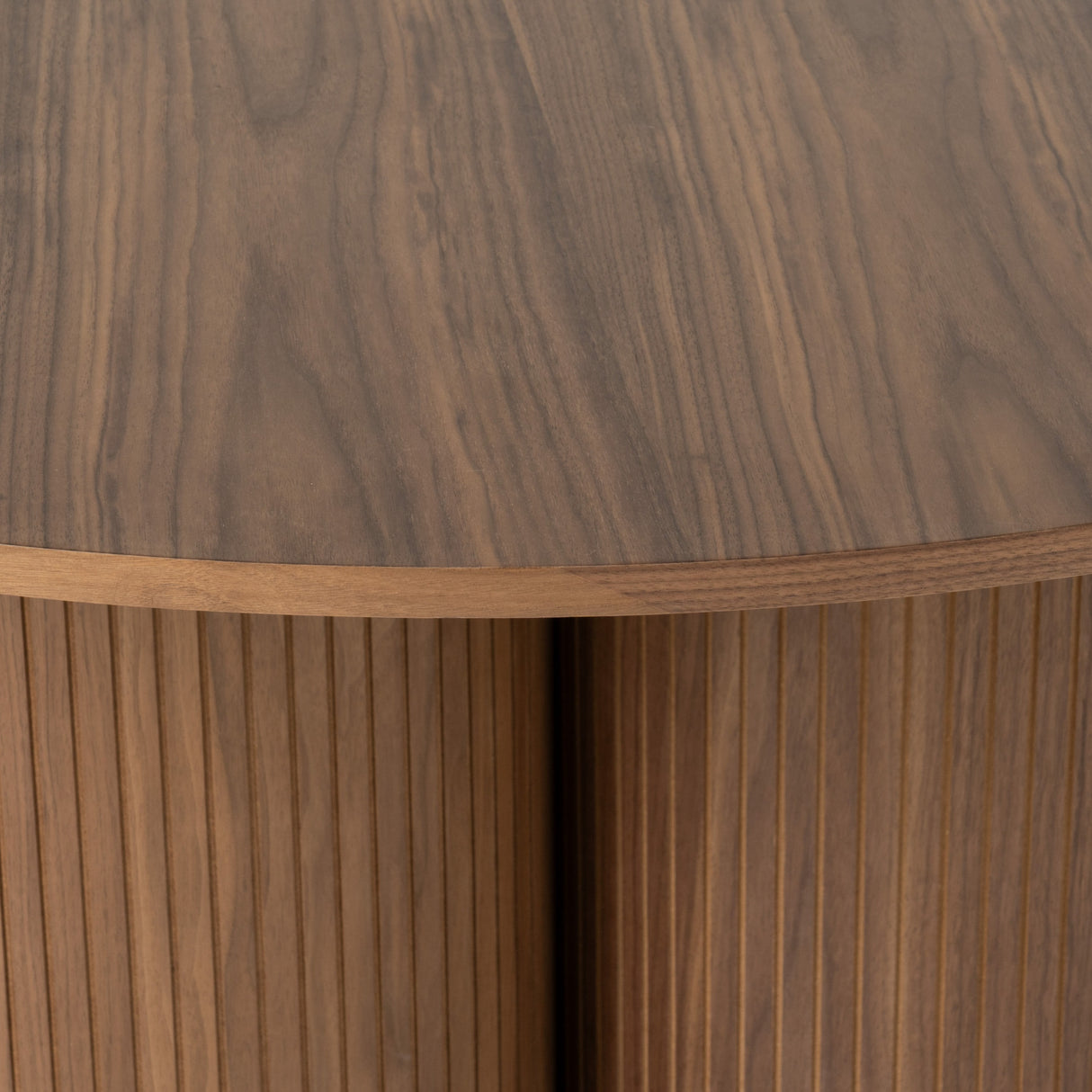 Depew - Mid-Century Modern Walnut Round Dining Table - View Image 1