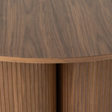 Depew - Mid-Century Modern Walnut Round Dining Table - View Image 1