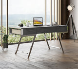 Dessart - Modern Elm Grey Office Desk - View Image 2