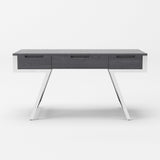 Dessart - Modern Elm Grey Office Desk - View Image 3