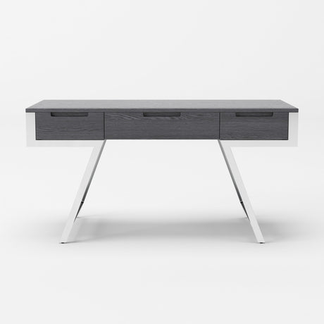 Dessart - Modern Elm Grey Office Desk - View Image 3