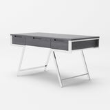 Dessart - Modern Elm Grey Office Desk - View Image 4