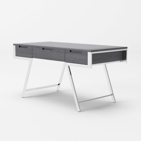 Dessart - Modern Elm Grey Office Desk - View Image 4