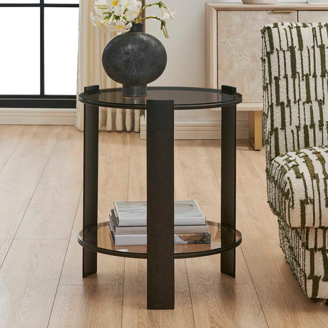 Hanson Side Table - Bronze by Uttermost - View 3