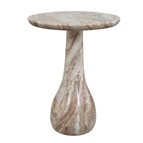 Shura Indoor-Outdoor Marble Accent Table Brown / White - Light Brown by Uttermost - View 4