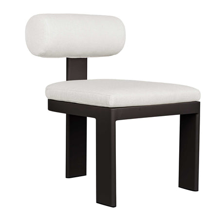 Bolster Back Outdoor Dining Chair - White / Black by Uttermost - View 4