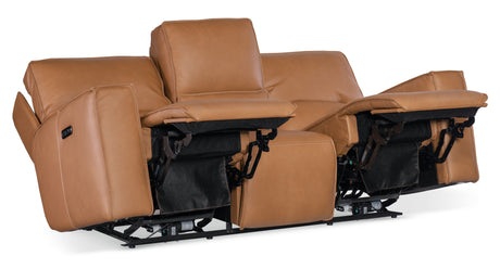 Miles Zero Gravity Power Sofa With Power Headrest - Light Brown by Hooker Furniture - View 4