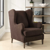 Serpentine Brown Fabric Accent Chair - Dark Brown by Uttermost - View 3