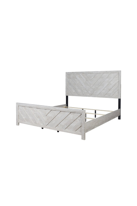 King 4PC Modern Style Storage Bedroom Set Made with Wood in Natural - sold by Home Elegance USA