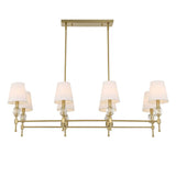 Arques 8 Light Linear Chandelier White / Gold - Gold / White by Uttermost - View 10
