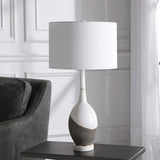 Tanali Modern Table Lamp White & Gray - White / Dark Gray by Uttermost - View 3