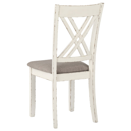 Ebers Chestnut and Vintage White 7-piece Dining Set - sold by Home Elegance USA