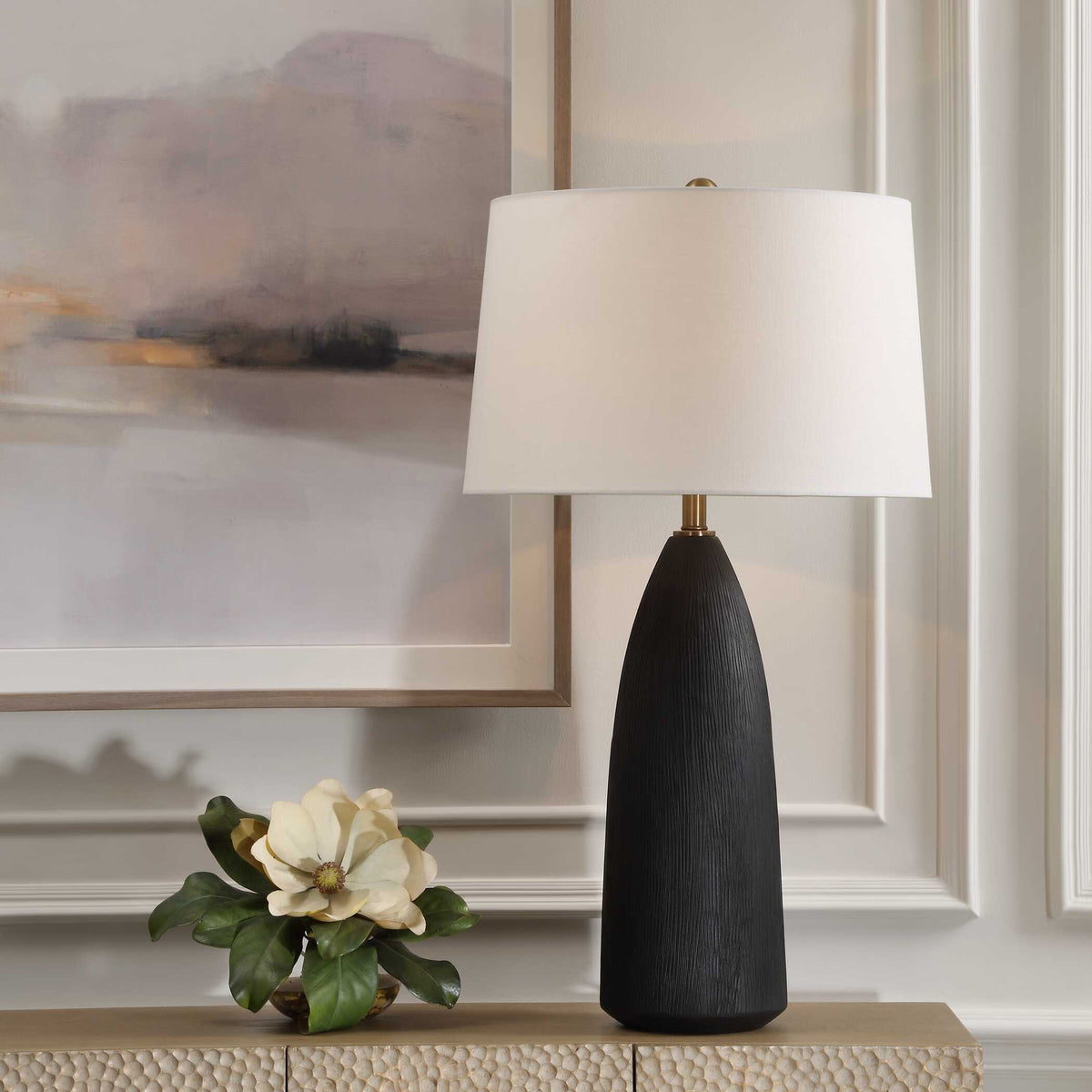 Jett Black Table Lamp by Uttermost - View 2