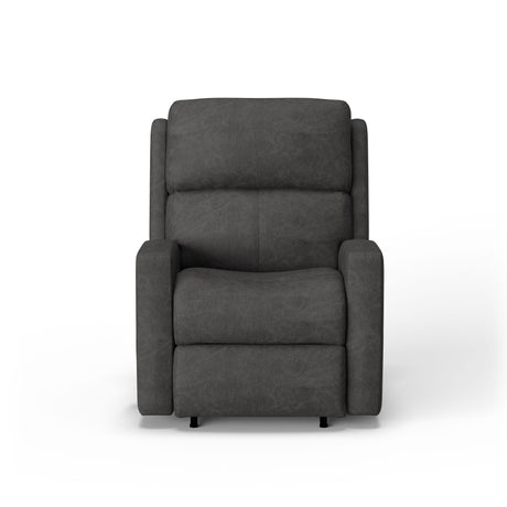 Catalina Transitional Leather Power Rocking Recliner, Power Headrest | Flexsteel