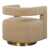 Grounded Modern Swivel Chair - Light Brown by Uttermost - View 6