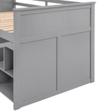 Loft Bed Low Study Twin Size Loft Bed With Storage Steps and Portable,Desk,Gray(OLD SKU: LT000101AAE) - Home Elegance USA