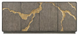 Melange Fissured Entertainment Credenza - Dark Gray by Hooker Furniture - View 5