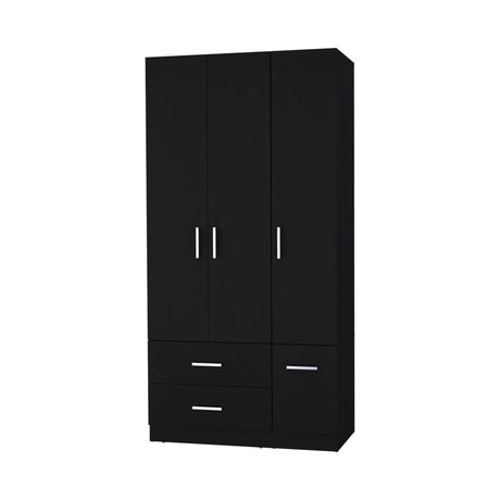 Douglas Armoire in melamine, two drawers, hanging rod and 4 doors. - sold by Home Elegance USA