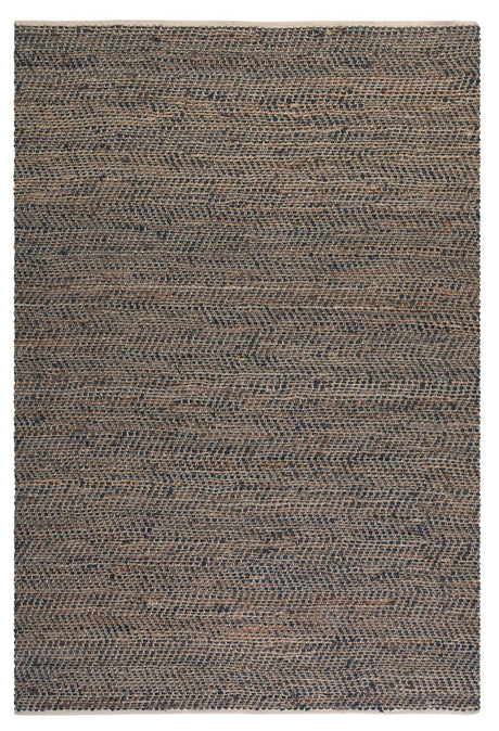 Tobais 9 X 12 Rescued Leather & Fabric Rug - Light Brown by Uttermost - View 3