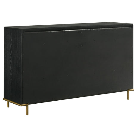 Anser Black and Natural 4-piece Queen Bedroom Set - sold by Home Elegance USA
